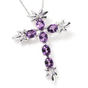 錦華珠寶-天然紫水晶項鏈吊墜-驚艷-珠寶首飾-亞馬遜中國